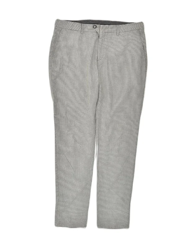 MASSIMO DUTTI Womens Slim Fit Casual Trousers W36 L32 Grey Cotton Trousers New Arrival