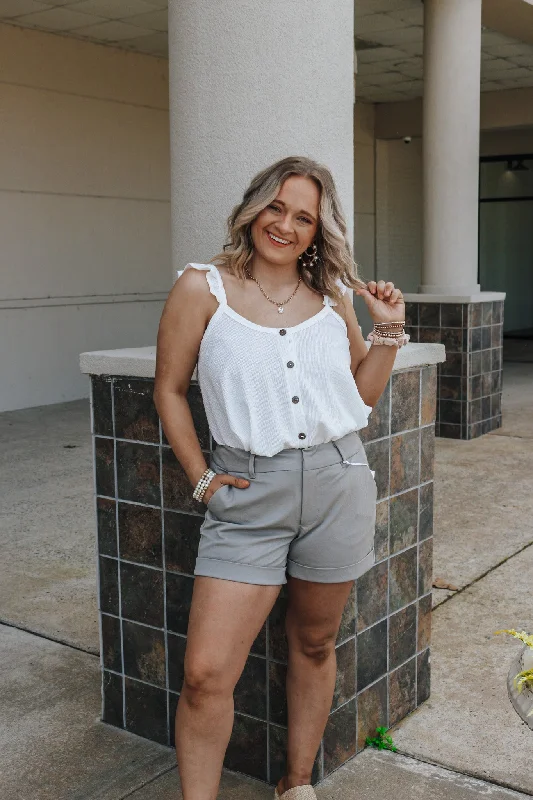 Time To Explore White Tank lightweight tank top