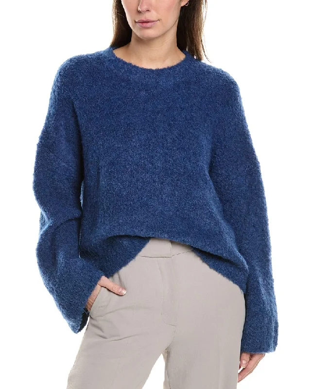 Vince Camuto Wide Mock Neck Wool-Blend Sweater Sweater Knitwear Pullover