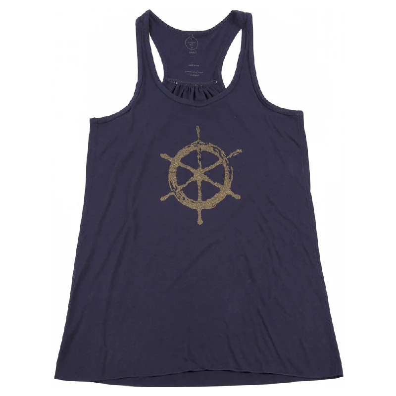 Ship's Wheel Ladies Flowy Tank lemon yellow tank