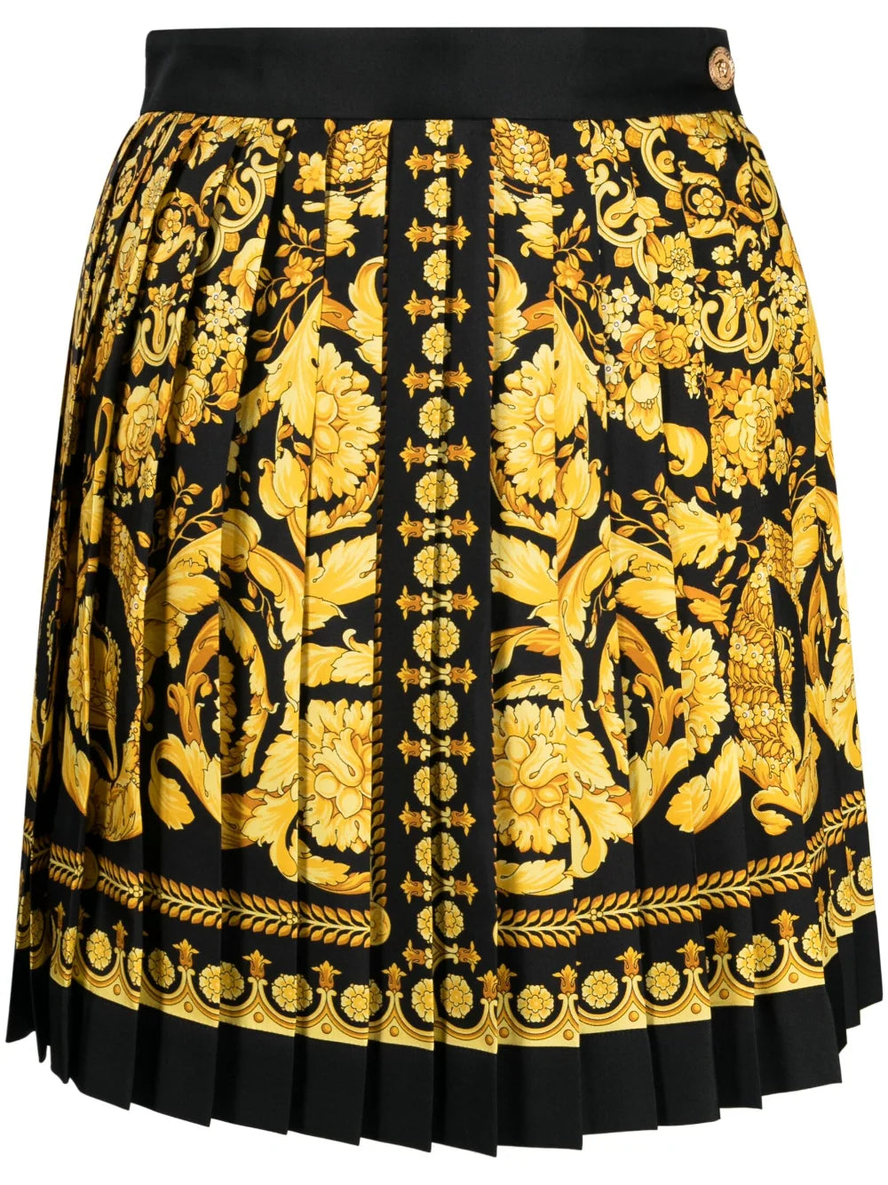 Versace Baroque Pleated Skirt ruffled skirt detail