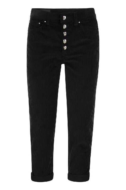 Koons loose-fitting velvet trousers Trousers practical durable