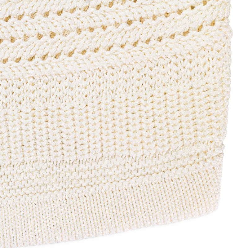 OPEN FRONT WHITE SWEATER Machine Wash Dry Clean Hand Wash