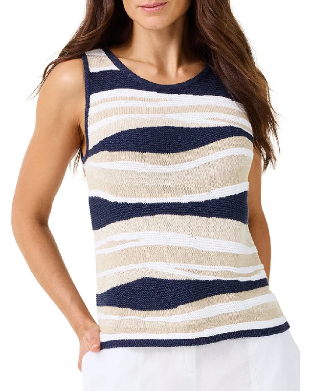 NIC+ZOE Knit Waves Sweater Tank Seamless Knitted Crochet