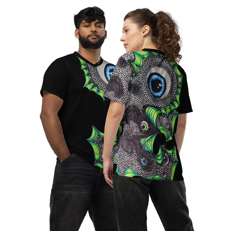 The Eyes Have It Recycled unisex sports jersey Boat Neck Jersey Shirt