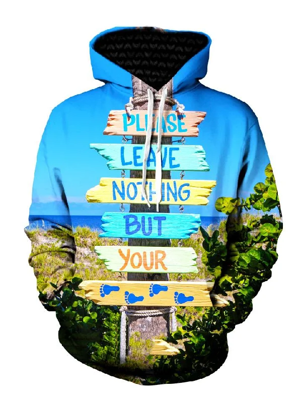 Leave No Trace Beach Bum Pullover Hoodie Hoodie with Velcro Closure Adjustable Secure