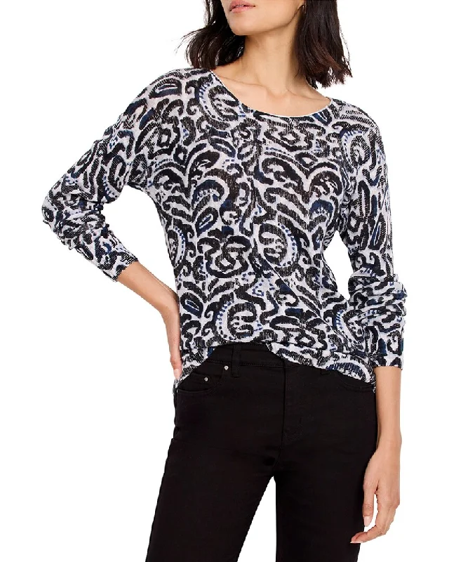 NIC+ZOE Tossed Paisley Sweater Lace Blend Ribbed Blend Corduroy Blend