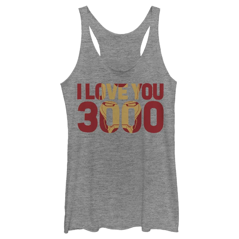 Women's Marvel Iron Man Forever Love 3000 Racerback Tank Top open back tank