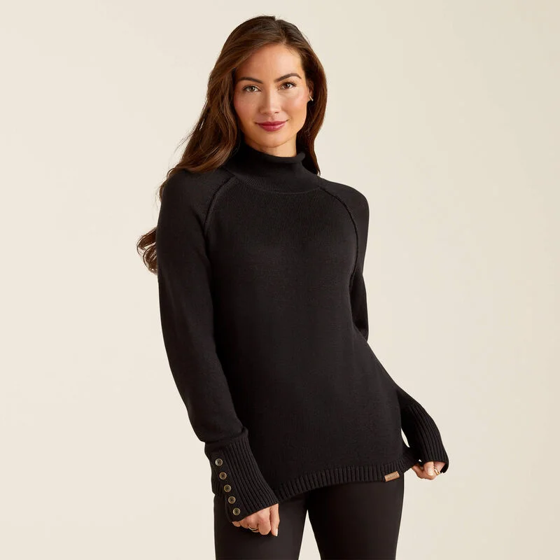 Bahia Sweater - Black Beaded Sweater Sequined Faux Fur