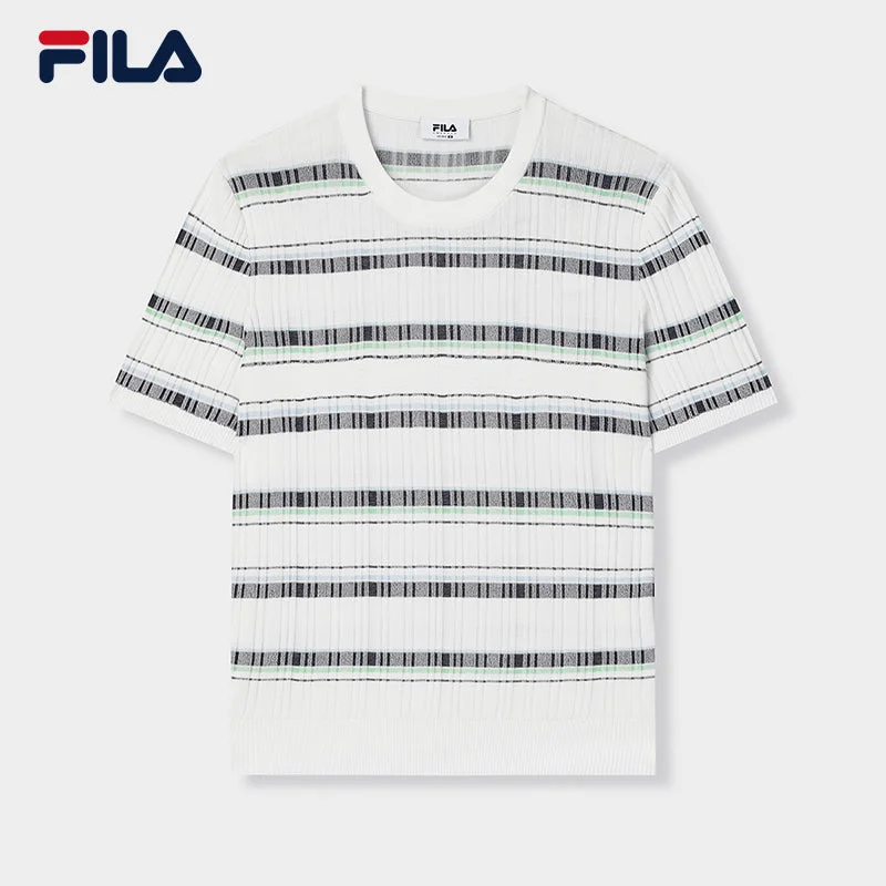 FILA CORE LIFESTYLE EMERALD LE GRAND PALAIS PARIS Women Knit Sweater (Full Print) Cotton Fabric Linen Fabric Terry Fabric