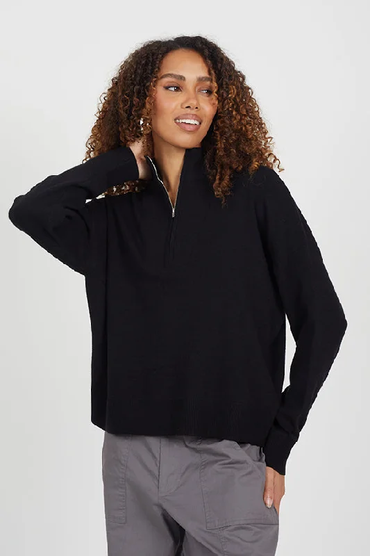 HALF ZIP NECK SOLID COLOUR SWEATSHIRT Hoodie with Ribbed Cuffs Snug Fit Comfort