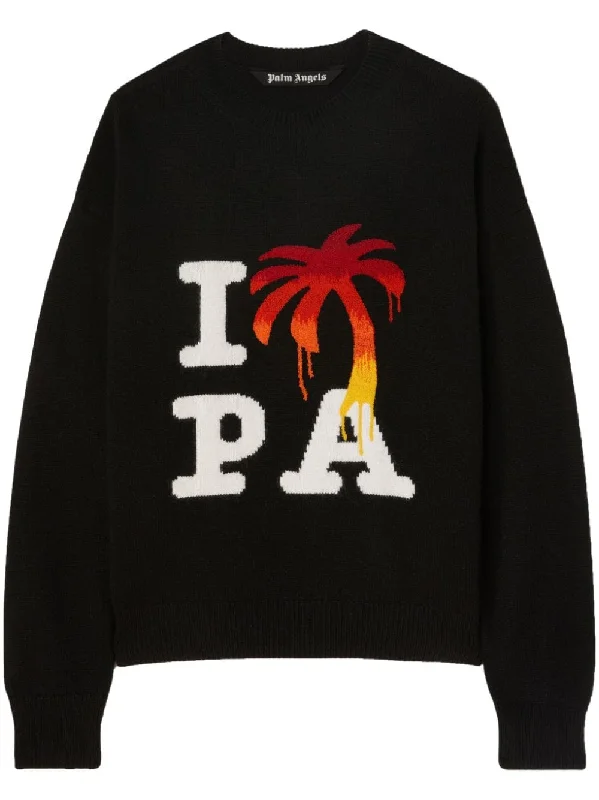 Palm Angels Sweaters Black Casual Formal Business