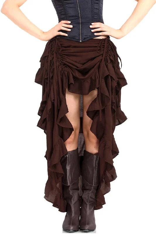 Steampunk Show Girl Skirt Brown lace skirt intricate