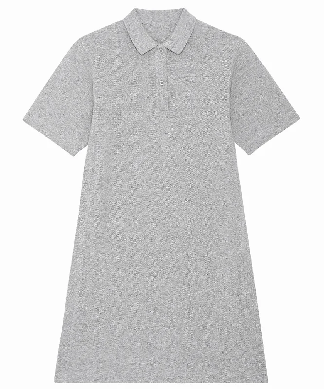 Heather Grey - Stella Paiger women's piqué polo dress (STDW162) Tunics Spring floral