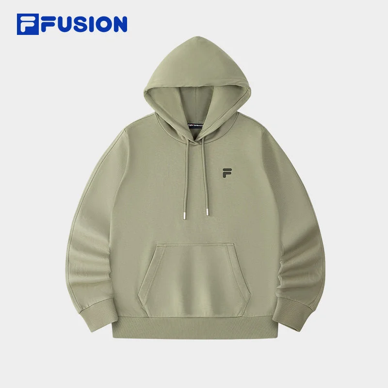 FILA FUSION INLINE FUSIONEER Women Hooded Sweater (Ash) Notch Collar Peter Pan Collar Cowl Neck