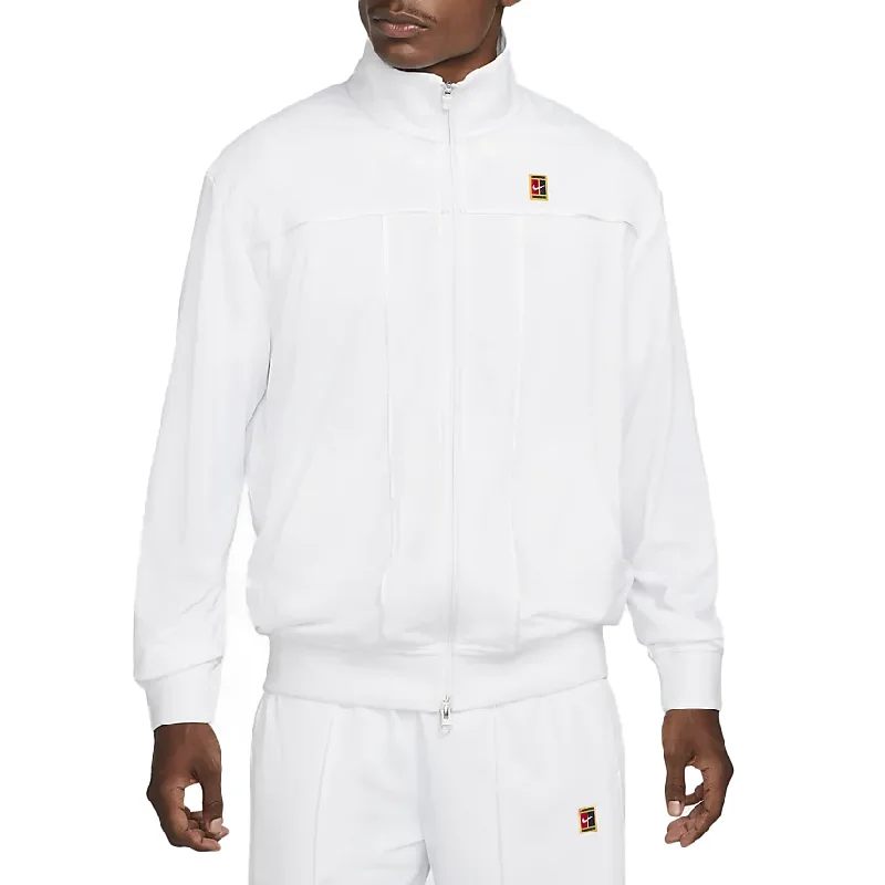 Nike Court Heritage Suit Jacket (Men's) - White Nylon Jacket Polyester Jacket Spandex Jacket