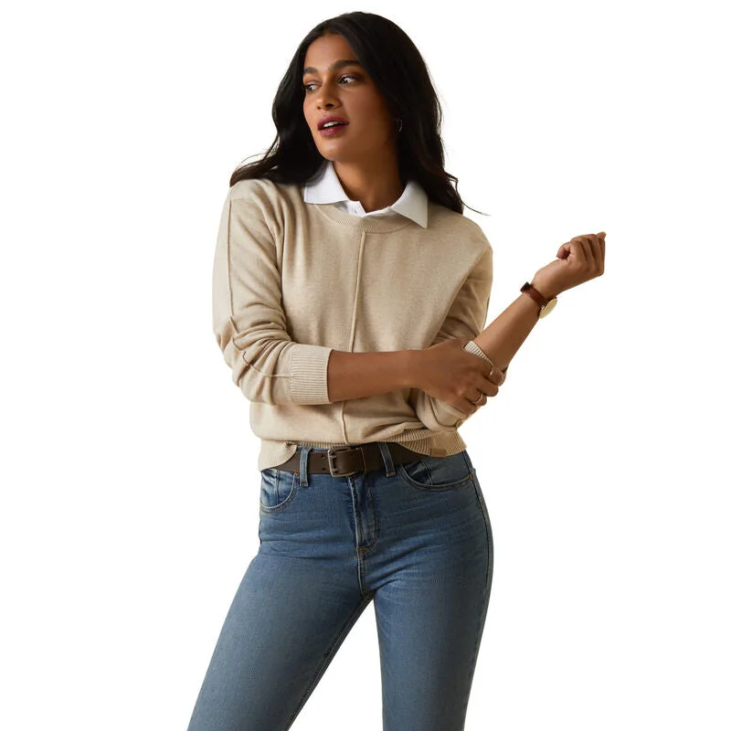 Peninsula Sweater - Oatmeal Zippered Buttoned Snapped