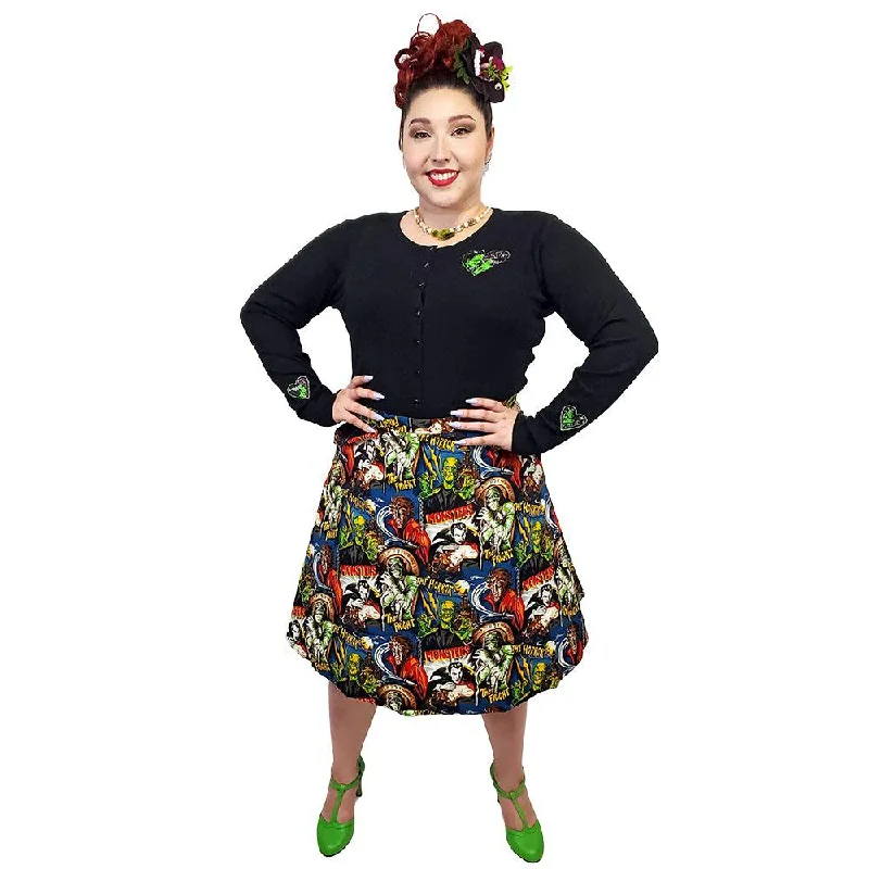 Hemet Circle Skirt in Monster Mash linen skirt natural