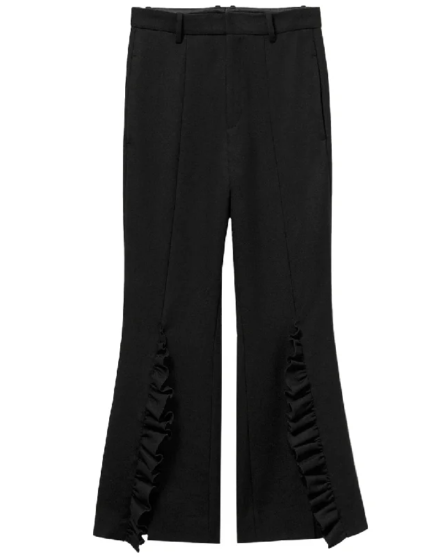 Black Credo Frill Trouser Trousers Lace Delicate