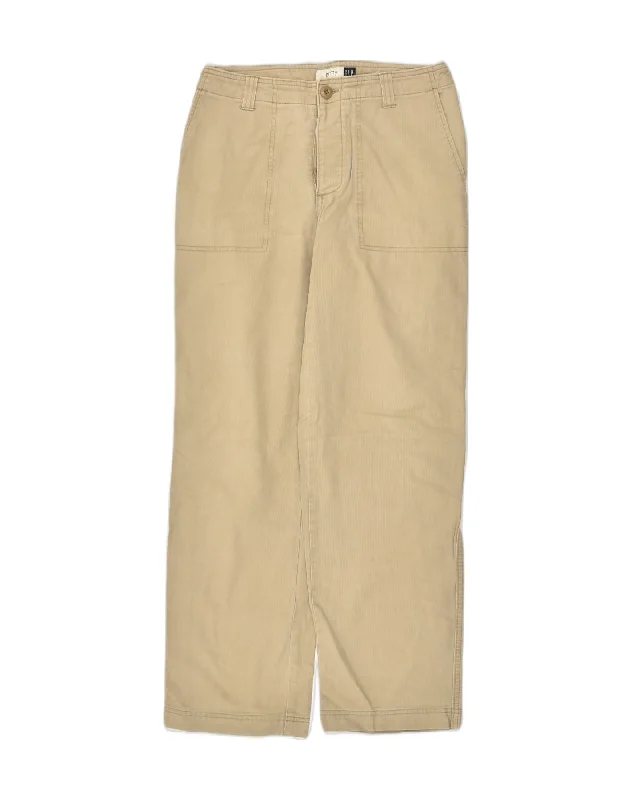 GAP Womens Straight Casual Trousers US 6 Medium W28 L30 Beige Cotton Skinny Trousers Denim Stretchy