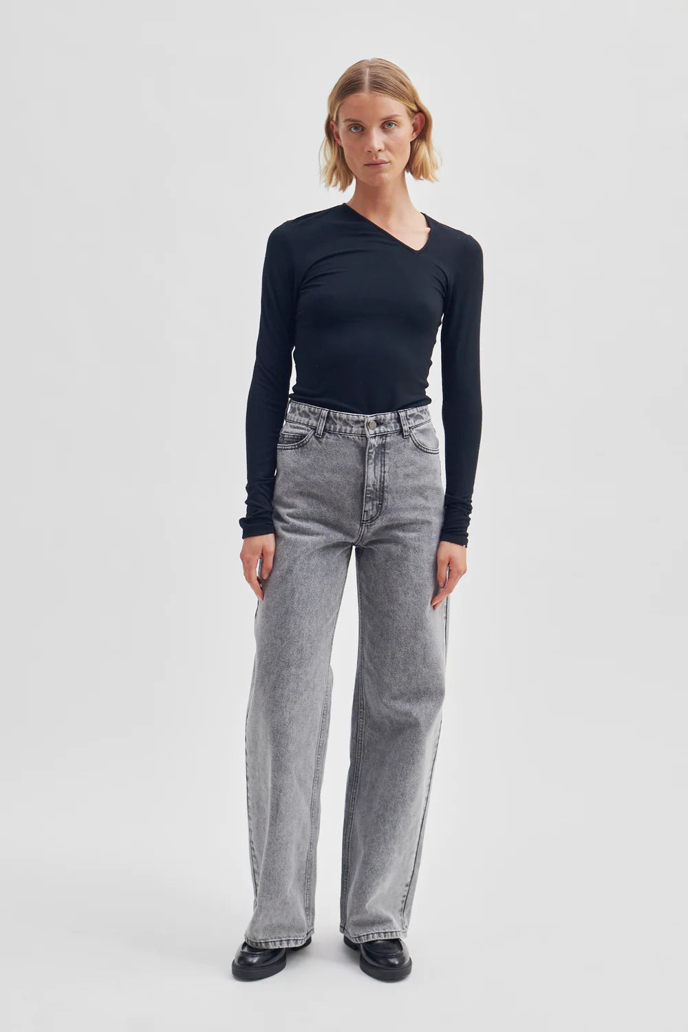 Second Female Corin Trousers in Denim Grey Trousers luxurious premium