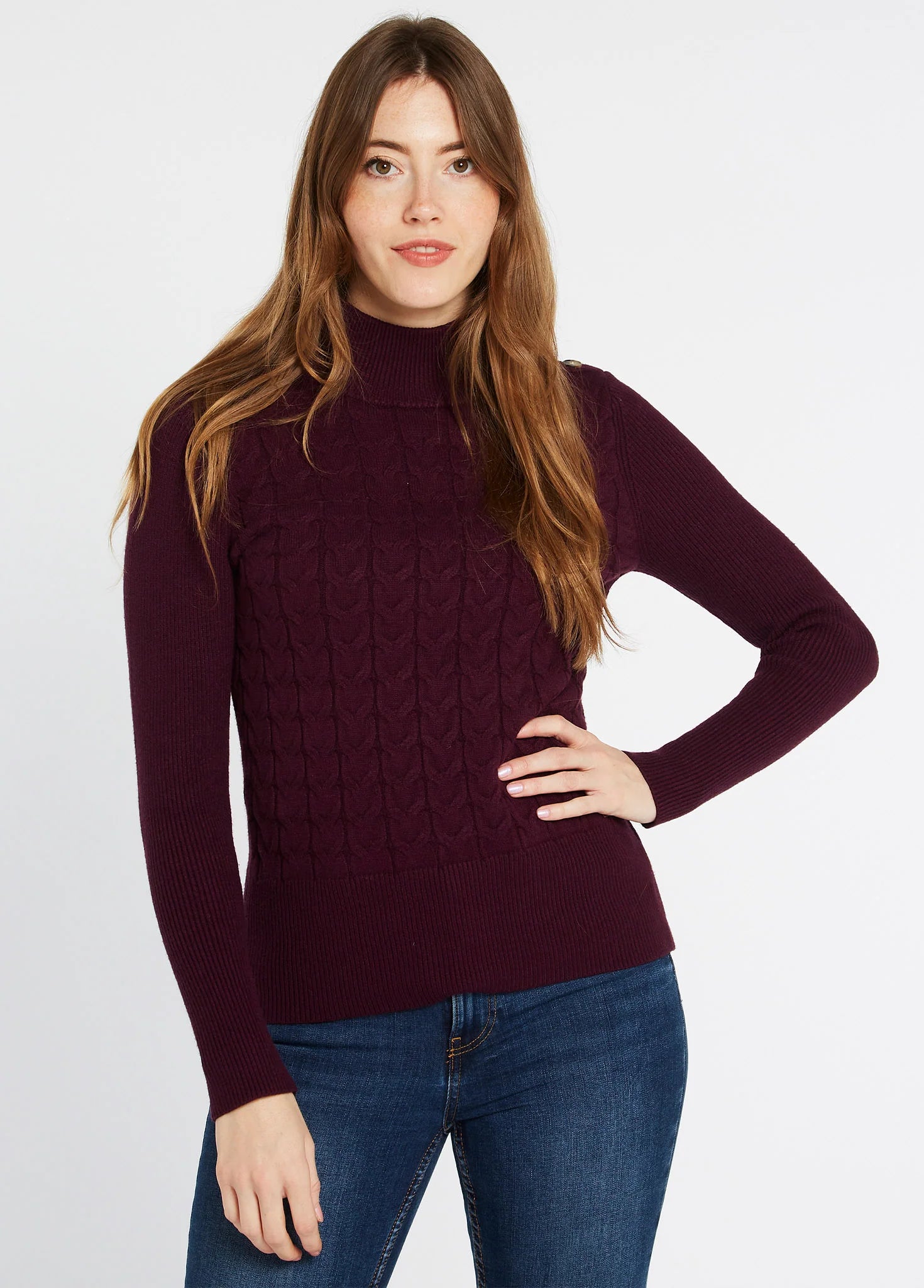 Claremont Sweater - Ox Blood Boxy Sweater Fitted Sweater A-Line
