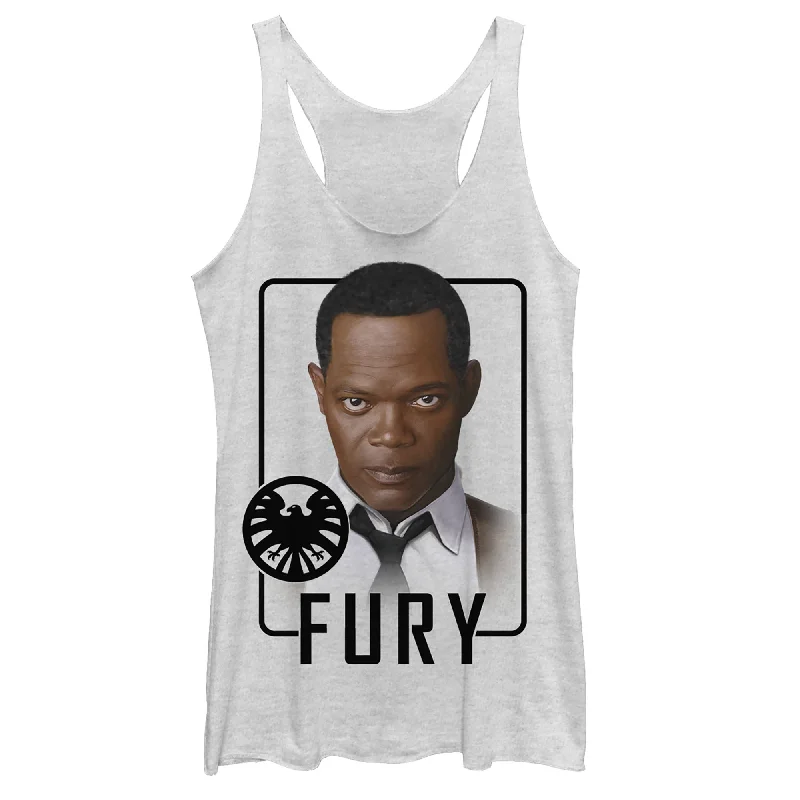 Women's Marvel Captain Marvel Fury Frame Racerback Tank Top pastel tank top