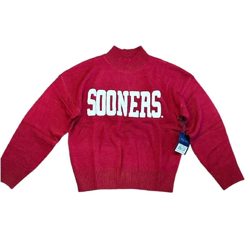 Sooners Sweater Herringbone Houndstooth Plaid