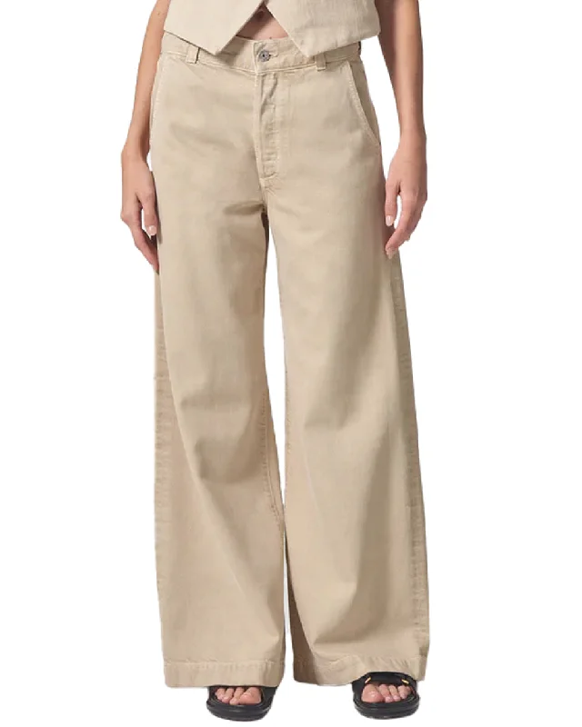 Beverly Wide Leg Trouser in Taos Sand Trousers Leisure Comfortable