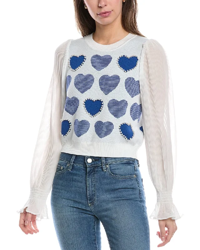 Nanette Nanette Lepore Sweater Spandex Blend Rayon Blend Denim Blend