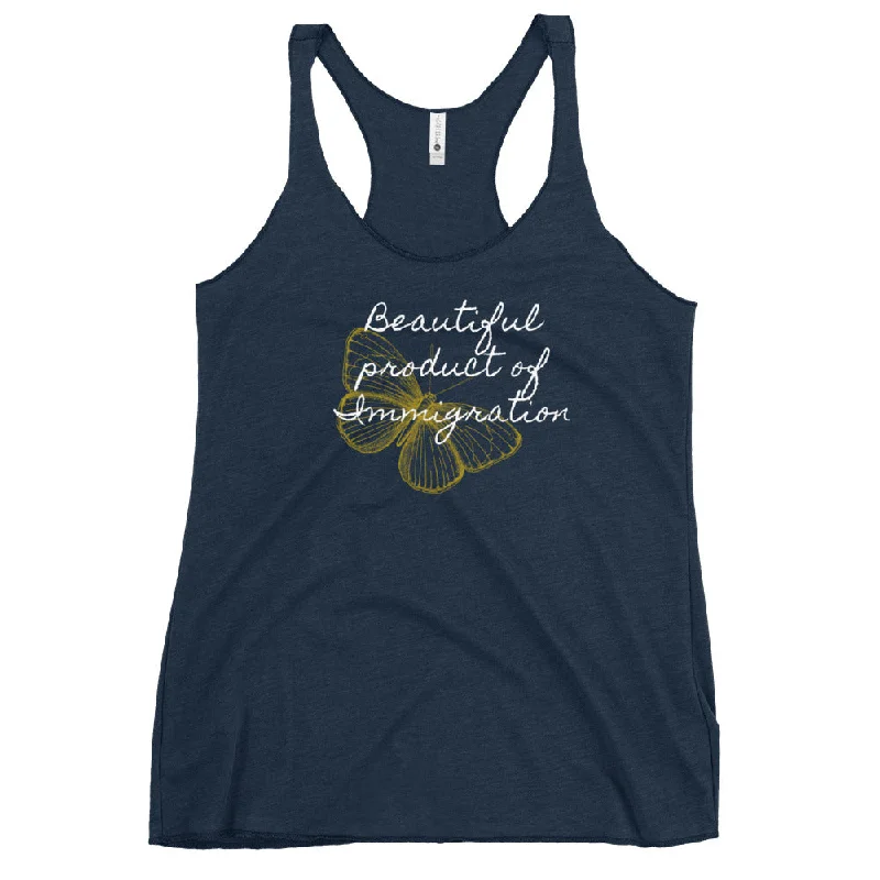 Product of Immigration Women's Racerback Tank long tank top