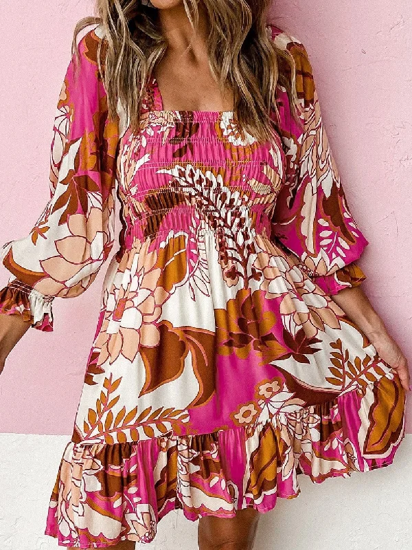 Women's Floral Smocked Dress