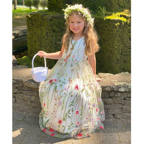 Spaghetti Straps Little Wedding Guest Tulle Unique A-line Flower Girl Dresses, FG1455 Spaghetti Straps Little Wedding Guest Tulle Unique A-line Flower Girl Dresses, FG1455