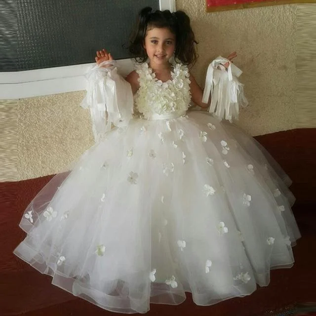 Lovely Cute Sleeveless Princess Floor-length A-line Wedding Flower Girl Dress, FD0001 Lovely Cute Sleeveless Princess Floor-length A-line Wedding Flower Girl Dress, FD0001