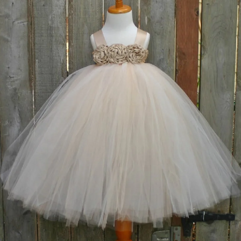 Satin Strap Tulle Flower Girl Dresses, Satin Flower Lovely Little Girl Dresses, FG025 Satin Strap Tulle Flower Girl Dresses, Satin Flower Lovely Little Girl Dresses, FG025