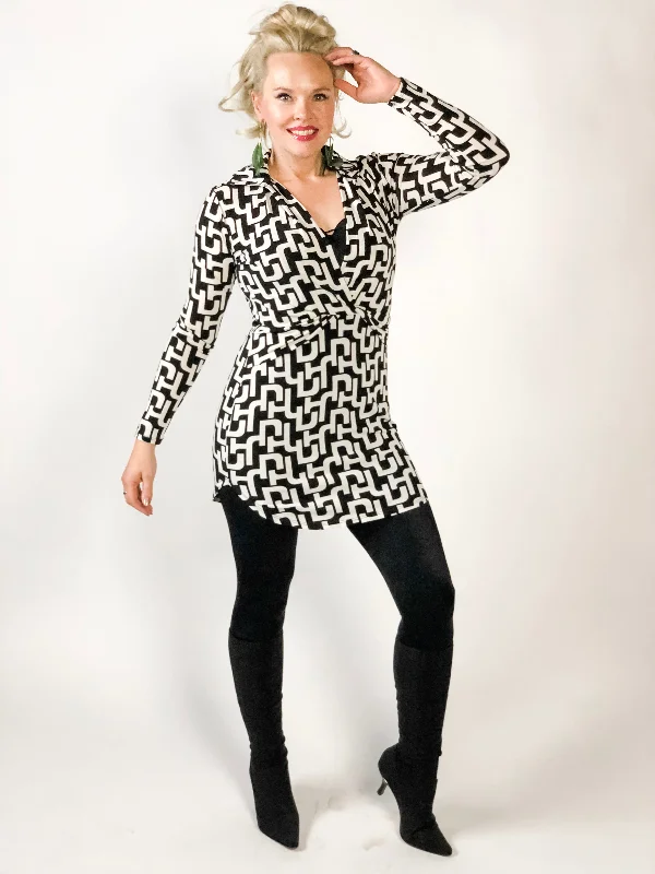 Black & White Geo Dress