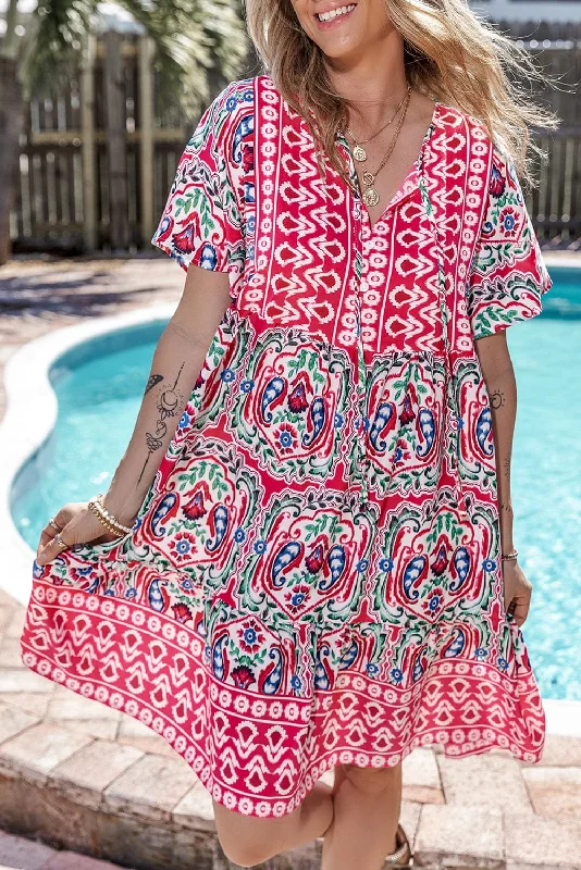 V-Neck Casual Dress