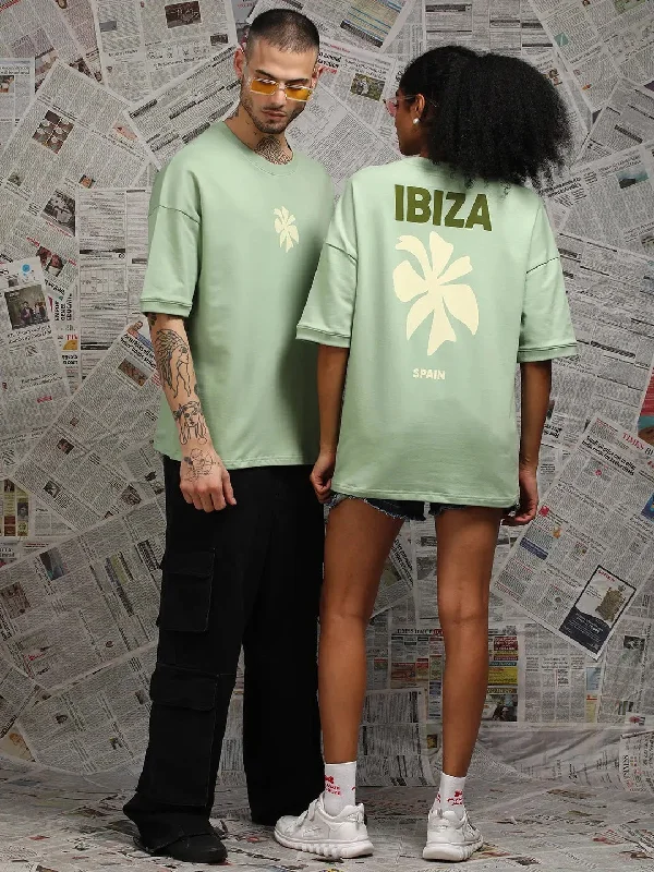 Dillinger Green Graphic Oversized Drop shoulder T-shirt Thin T-Shirt Open Front Quick Dry