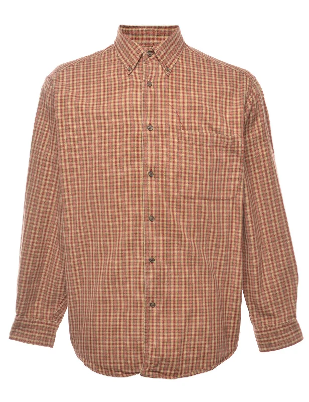 Izod Checked Shirt - M Lace Blend Ribbed Blend Corduroy Blend