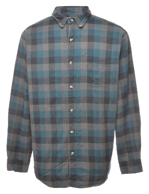 Multi-colour Plaid Shirt - M Iron Safe Non-Iron Wrinkle Free