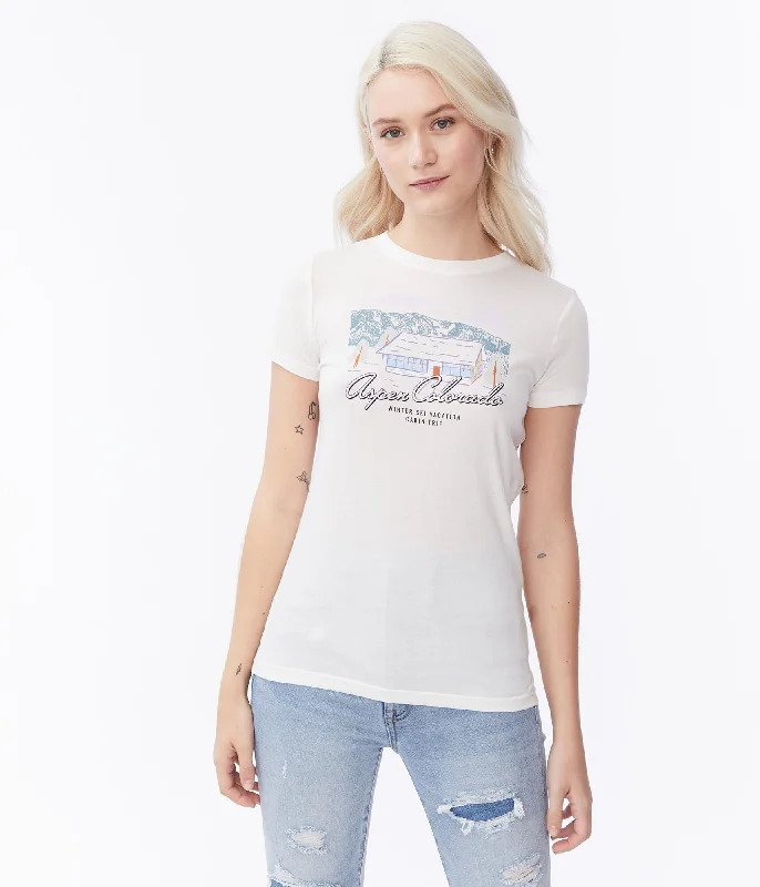 Aeropostale Aspen Colorado Graphic Tee Fashionable Trendy Casual