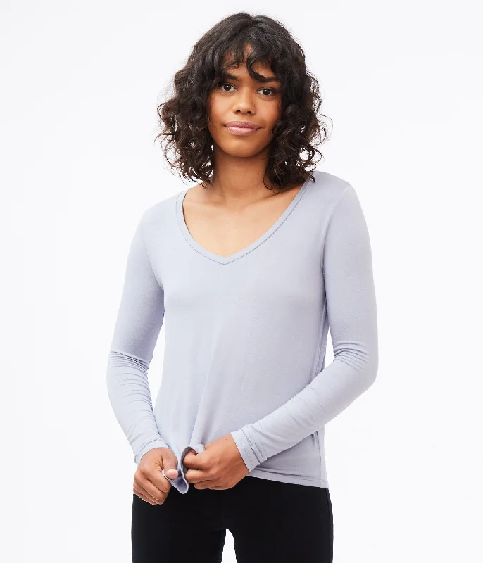 Aeropostale Long Sleeve Seriously Soft V-Neck Tee Rayon Fabric Velvet Fabric Corduroy Fabric