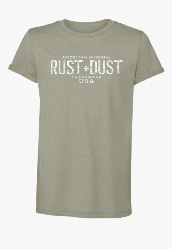 Rust & Dust Womens Badge T-Shirt Casual Formal Business