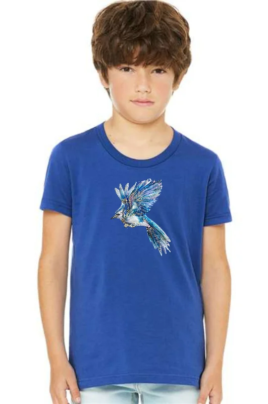 School Spirit YOUTH Bluejay T-Shirt (PRE-ORDER) Denim Fabric Leather Fabric Suede Fabric