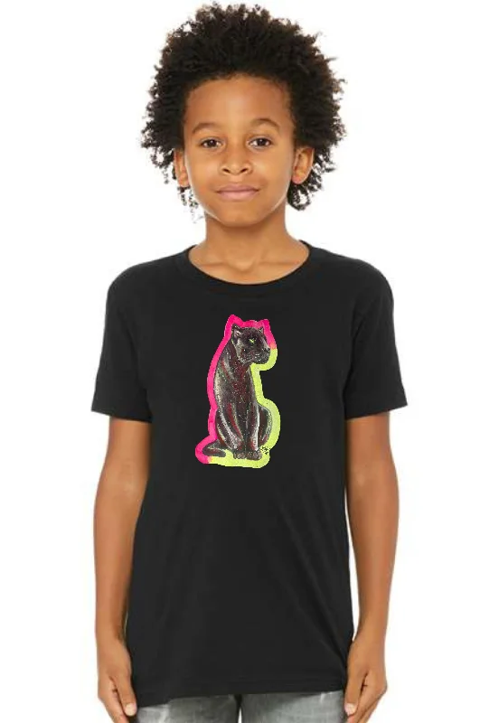 School Spirit YOUTH Panther T-Shirt (PRE-ORDER) Welt Pockets Slit Pockets Flap Pockets