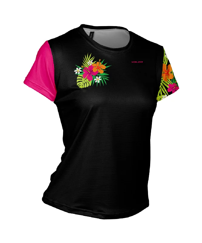 W. ENDURANCE AIR TEE - FANTASY ISLAND V-Neck T-Shirt Long Sleeve Cotton